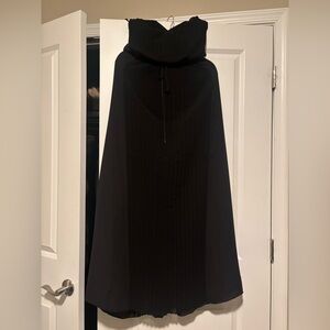 White House Black Market Black Pleated Maxi Dress Size 0